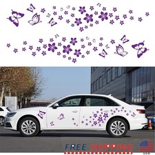Waterproof Car Sticker Vinyl Stripe Butterfly Flowers Easy Install Durable Decor
