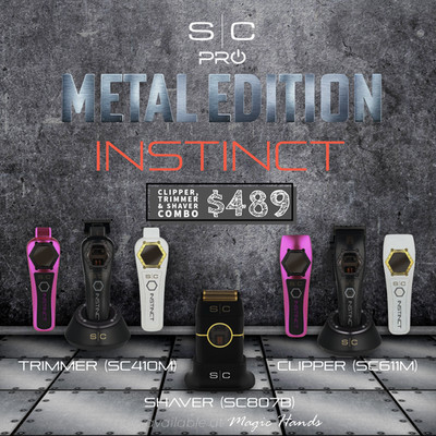 StyleCraft Instinct Metal Edition Cordless Hair Clipper + Trimmer + Shaver