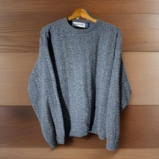 Cricketeer Sweater Men’s LARGE Gray Knit Pullover USA Made Casual Career