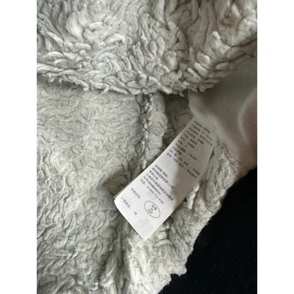 Abercrombie Fitch Navy Sherpa Lined Zip Up Hoodie Sweatshirt Size S - Image 3 of 4