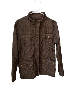 NATURAL REFLECTIONS Quilted Puffer Jacket Women s Size Medium Brown