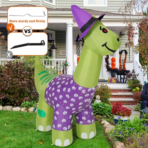 6 Fuß Halloween Schlauchboote Outdoor Dekorationen Dinosaurier Explosion Garten Dekorati... - Bild 4 von 6