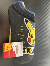 Pok mon Boys No Show Socks 6 Pairs Shoe Size 10-4 or Medium NWT 12
