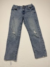 GAP Kids Girls Jeans Size 10 Girlfriend Light Wash Distressed