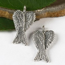 10pcs Tibetan silver angel's wing pendant h2817