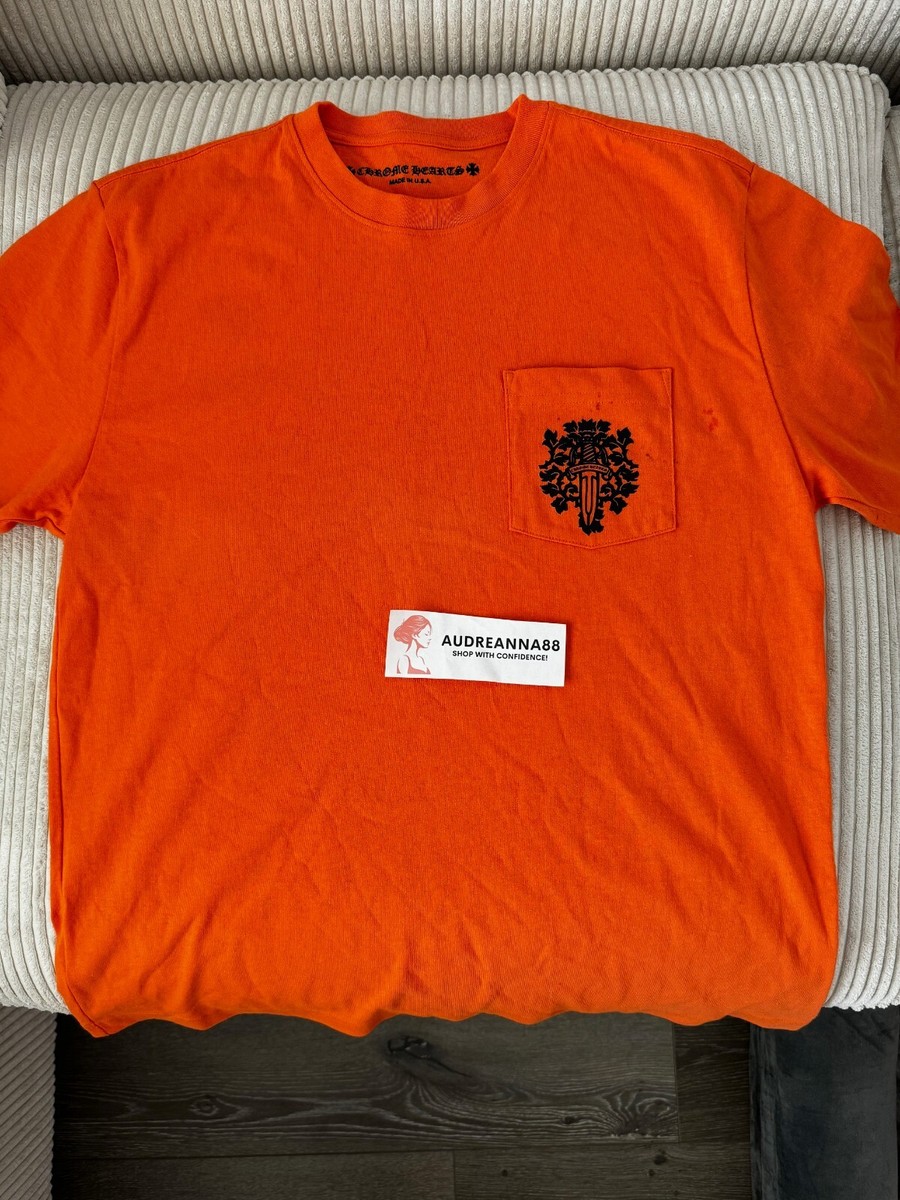 Chrome Hearts Vine Dagger T-shirt Orange/Black Large