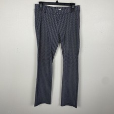 Betabrand Dress Pant Yoga Pants Blue Textured Stretch Straight Leg M Faux Pocket