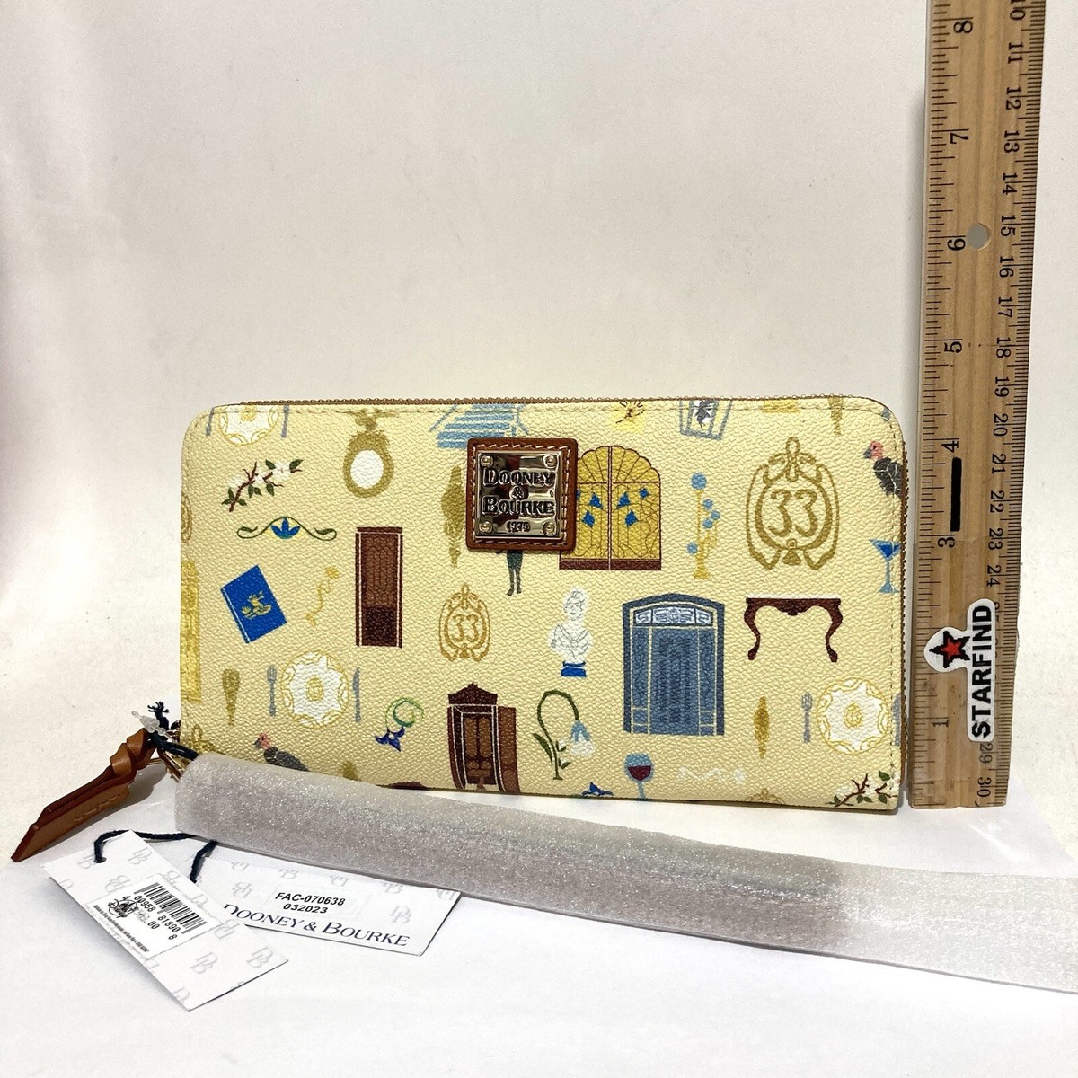 Disney Club 33 Dooney & Bourke Doors Wristlet Disneyland