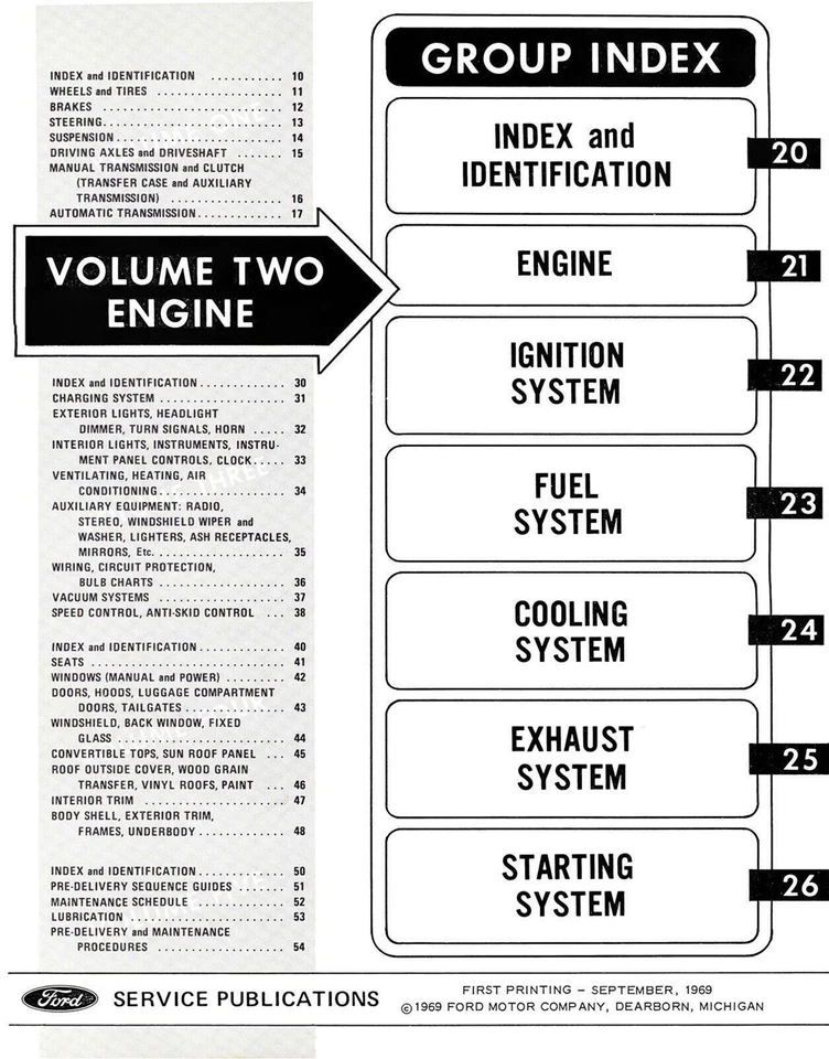 1970 Ford Shop Manual Mustang Cougar Cyclone Spoiler Mach I Grande XR7 Mercury - Imagem 3 de 4