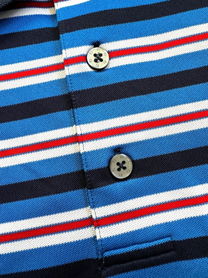Footjoy FJ Polo MCCC Maryland Country Club Striped Men's L Large Poly-Spandex - Image 4 of 4
