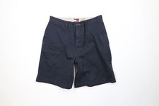 Vintage 90s Tommy Hilfiger Mens 32 Faded Above Knee Golf Chino Shorts Navy Blue