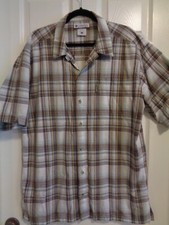 Men's COLUMBIA PLAID button front shirt, sz L
