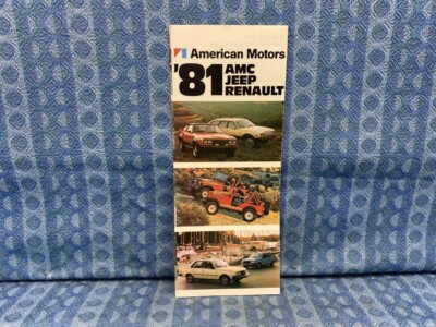 1981 AMC Jeep Renault Original Sales Brochure Renegade Wagoneer Eagle Concord