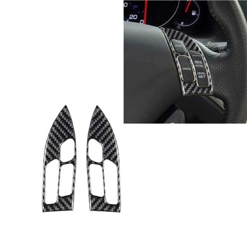 Carbon Fiber Steering Wheel Button Cover Trim For 2004-2008 Acura TSX (LHD)