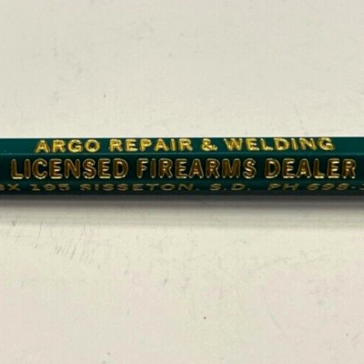 1970s Argo Repair & Welding Firearm Dealer Advertising Pen Sisseton South Dakota