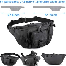 Tactical Carry Concealed Gun Holster Bag 1000D Nylon Fanny Pack Pistol Holster