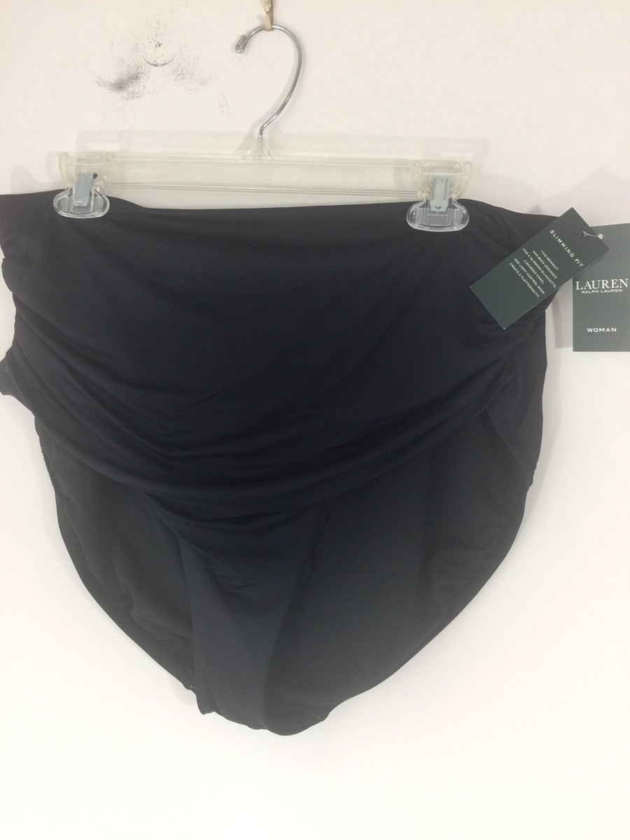 Ralph Lauren ブラック　ビキニ Ralph Lauren 22W Womens Black Swimsuit Brief Bottoms High Cut