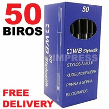 Stylostik Black Pens Pack of 50 Biros