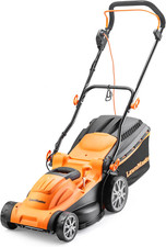 LawnMaster 1600W Electric Lawnmower 37cm Cut, Rear Roller, Mulching, 6 Heights