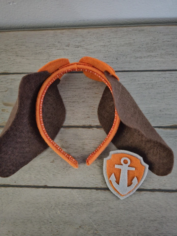 Paw Patrol Zuma Fiesta de Cumpleaños Disfraz Diadema Etiqueta de Cachorro Conjunto Insignia Hecho a Mano Foto 2 de 3