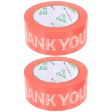 2 Rolls Thank You Packaging Tape Parcel Wrapping Tape Sealing Tape