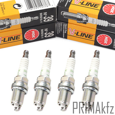 4x  NGK Zündkerzen BKR5EYA-11 5776 V-LINE 39 für Toyota Avensis Corolla Yaris