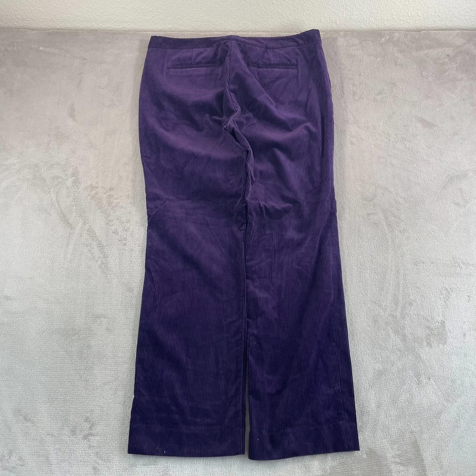 Pantalones Lauren Ralph Lauren Pierna Ancha Mujer 16 Púrpura Pana Pantalón Nuevo con Etiquetas $165 Foto 4 de 4