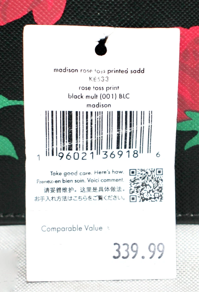 Bandolera KATE SPADE Madison Rosa Toss Estampada Negra Roja Floral Foto 3 de 4