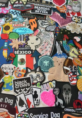 10 MIXED IRON on and SEW on patches. Huge patch lot ships USA free! Appliques - Picture 3 of 12