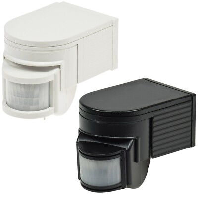 Bewegungsmelder 180° IP44 IR max. 12m LED geeignet 1-1000Watt 10sec-8min