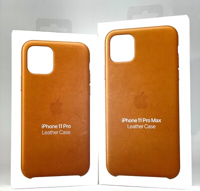 OEM Apple Genuine Leather Case For iPhone 11 Pro / 11 Pro Max - Saddle Brown