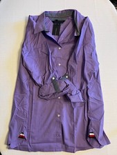 Mens Tommy Hilfiger Heritage Dress Shirt Men's 0XL Purple Long Sleeve Comfy BNWT