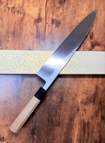 Sakai Shiratsuru Deba Japanese Kitchen Knife 270mm White Steel #2 New - Picture 5 of 8