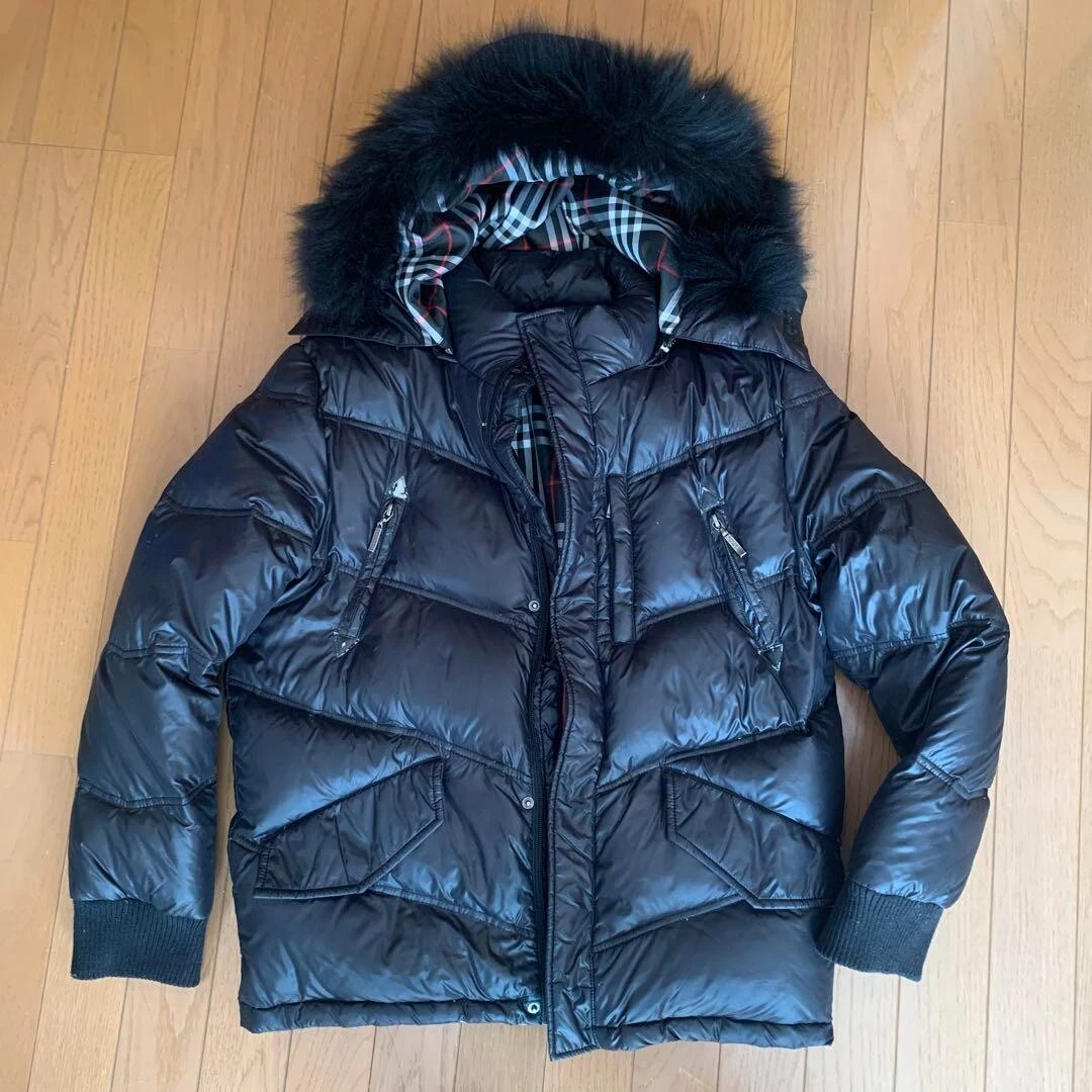 Piumino Burberry Black Label tasca zip logo taglia L moda esterno uomo