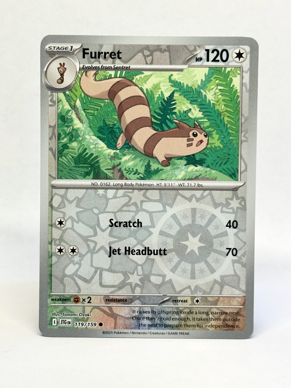 Furret 119/159 Reverse Holo - Pokemon TCG Journey Together - Near Mint