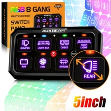AUXBEAM RB80 XL 8 GANG SWITCH PANEL AUTOMATIC DIMMABLE OFF ROAD LIGHT CONTROLLER