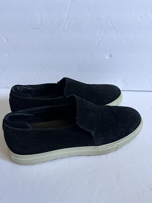 J/Slides NYC Women's Black Suede Leather Slip on Sneaker Shoes SZ