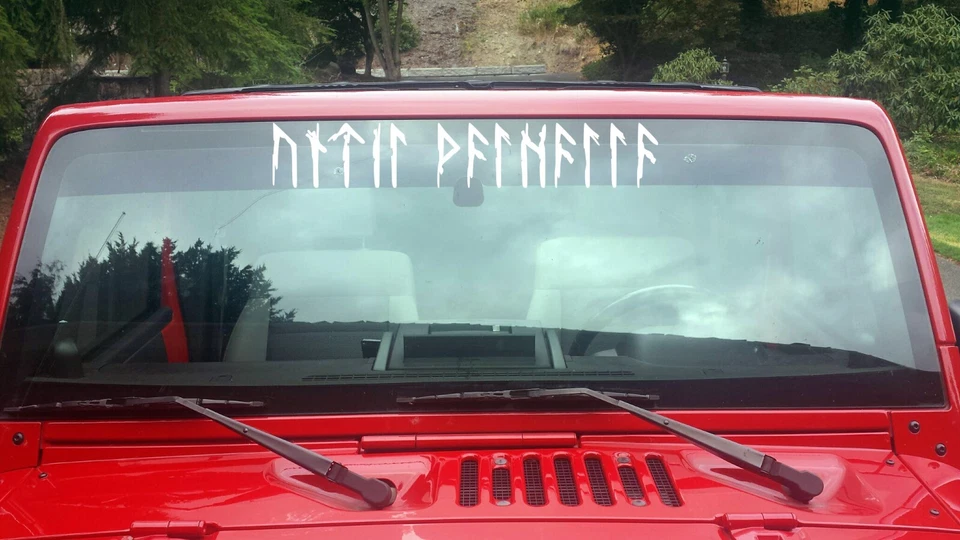 Calcomanía de vinilo Until Valhalla in Norse Runes V2 | Viking Futhark | Pegatina troquelada Foto 3 de 4