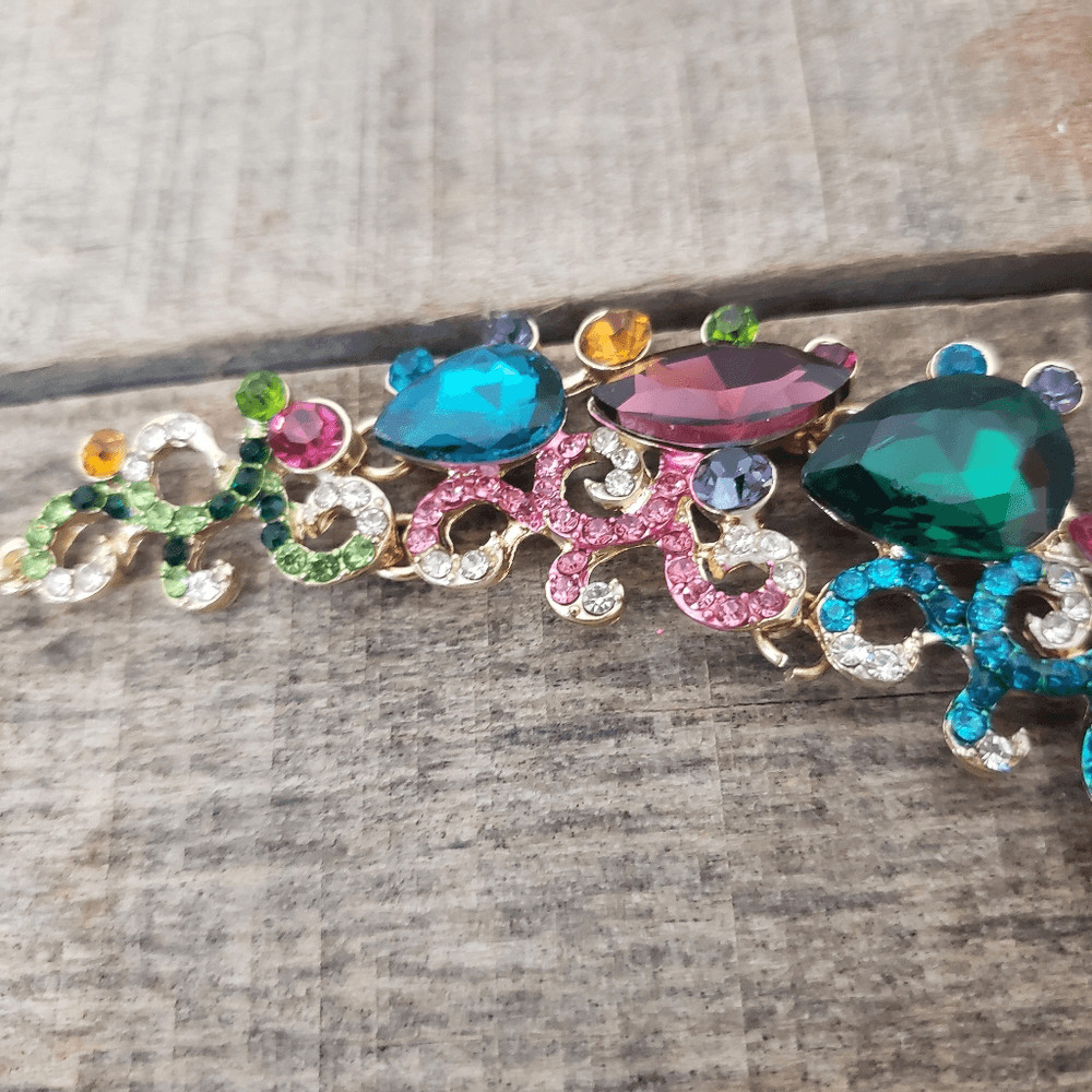 DRAMATIC STATEMENT NECKLACE & EARRINGS SET Costum… - image 12