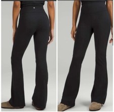 Lululemon Groove Super-High-Rise Flared Pant Nulu Black Size 2