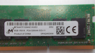 Micron 8GB DDR4 3200MHz Desktop RAM 1Rx16 PC4-3200AA