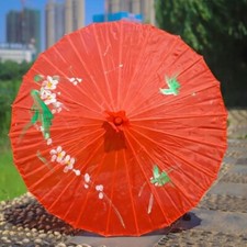 Red Japanese Parasol Asian Chinese Nylon Umbrella, Parasol Photography Cosplay
