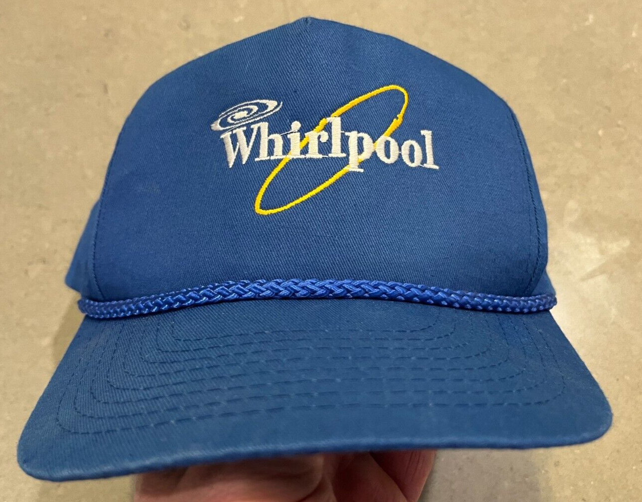 VINTAGE Whirlpool Hat Blue Logo Adjustable Snapback Cap