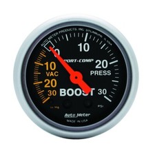 Autometer Sport-comp 52mm 30 Psi Mechanical Boost Gauge
