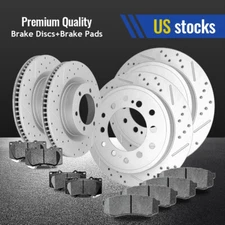 Front Rear Brake Rotors Ceramic Pads for 2010 - 2023 Toyota 4Runner Lexus GX460
