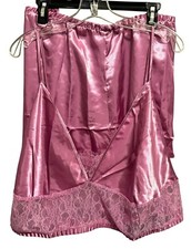Frederick's of Hollywood Delphine Satin  Lace Sleep Set 2X Cami Tap Shorts NEW