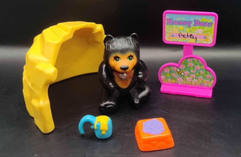 Vintage 90's KENNER Littlest Pet Shop Zoo HONEY Baby Black BEAR