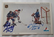 ☆DUAL-SIGNED ED GIACOMIN & ROD SEILING☆ 1971-72 NHLPA Pro Star Promotions Hockey