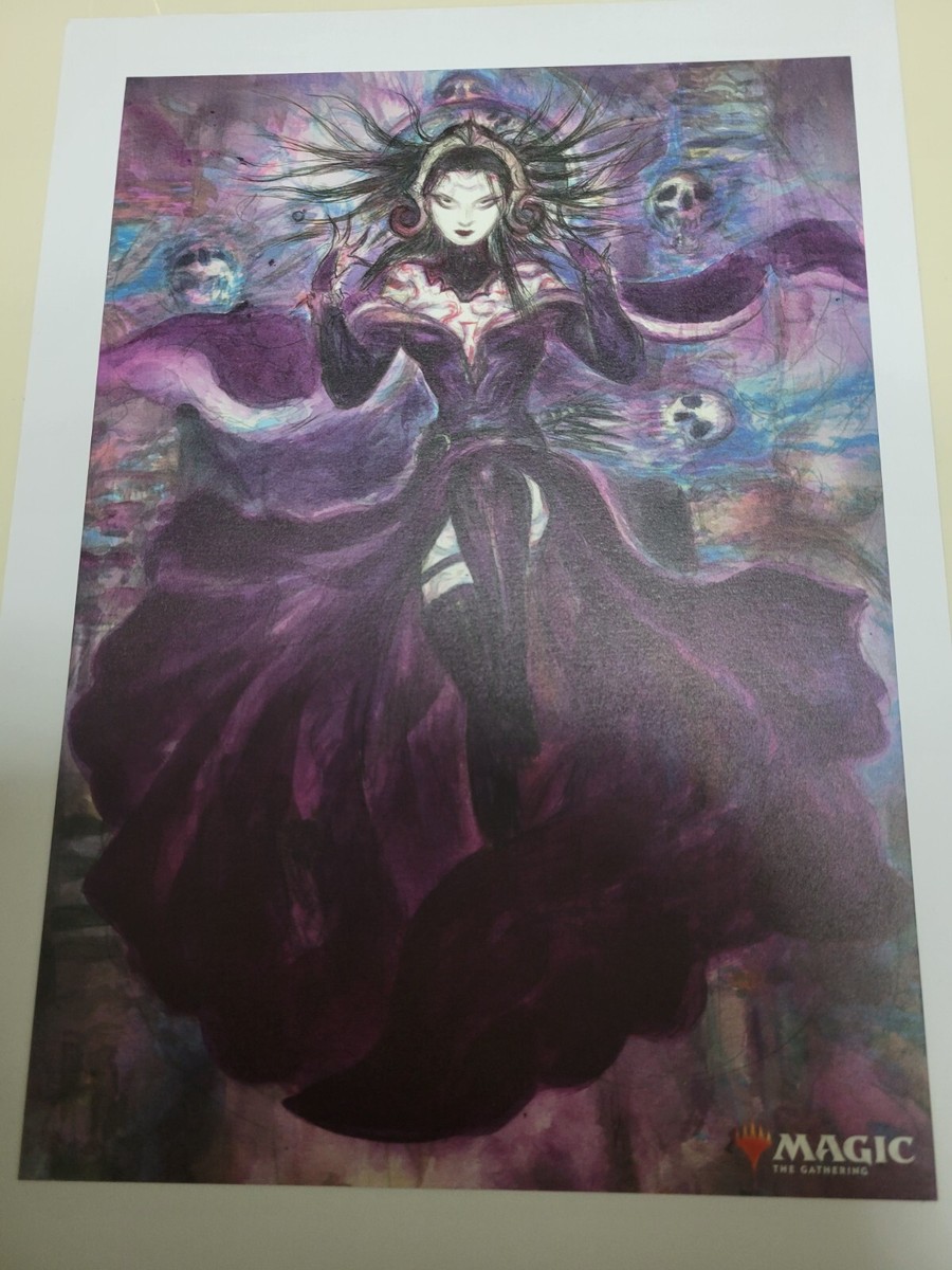 MTG 巨大　ポスター Liliana, Dreadhorde General Art Print MTG Magic Yoshitaka Amano