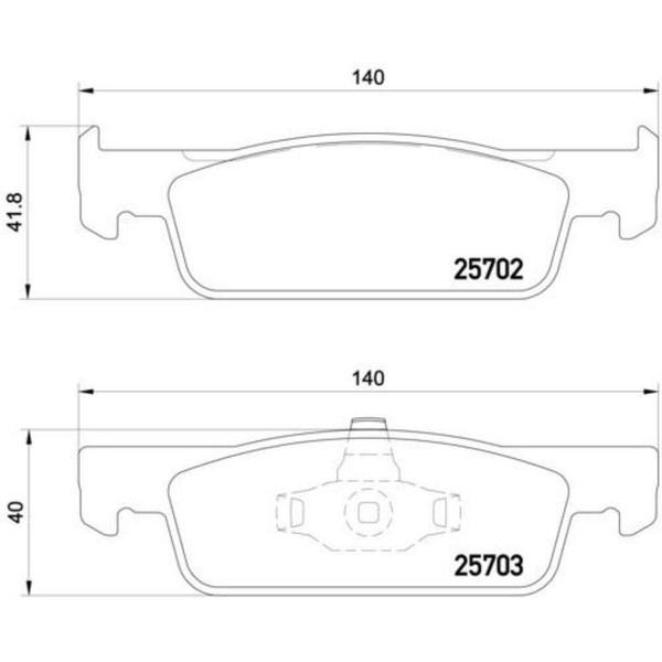 Brembo Bremsbelagsatz Scheibenbremse Vorne FüR Dacia Sandero II Logan MCV-image
